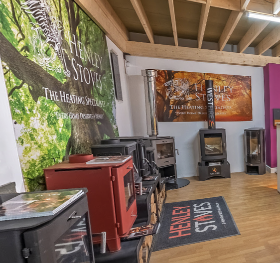 Interior of the N.E Stoves showroom