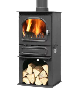 Dunsley Heat Highlander 5 Enviro-Burn SG Log Store Metallic Black