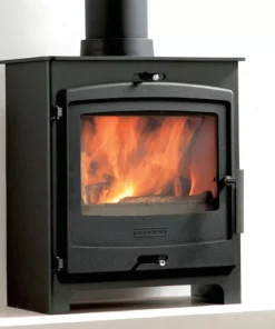 Portway P2 Contemporary Multifuel Black Standard Stove