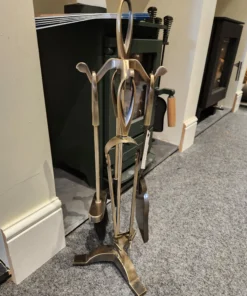 Contemporary Style Antique Finish Companion Set