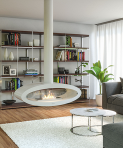 HENLEY Budapest White Ceiling Mounted Bio Ethanol Stove